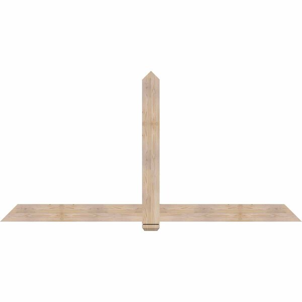 Ekena Millwork Eugene Smooth Timber Gable Bracket, Douglas Fir, 96"W x 48"H x 1 1/2"D x 5 1/2"F, 12/12 Pitch GBW096X48X0206EUG00SDF - main